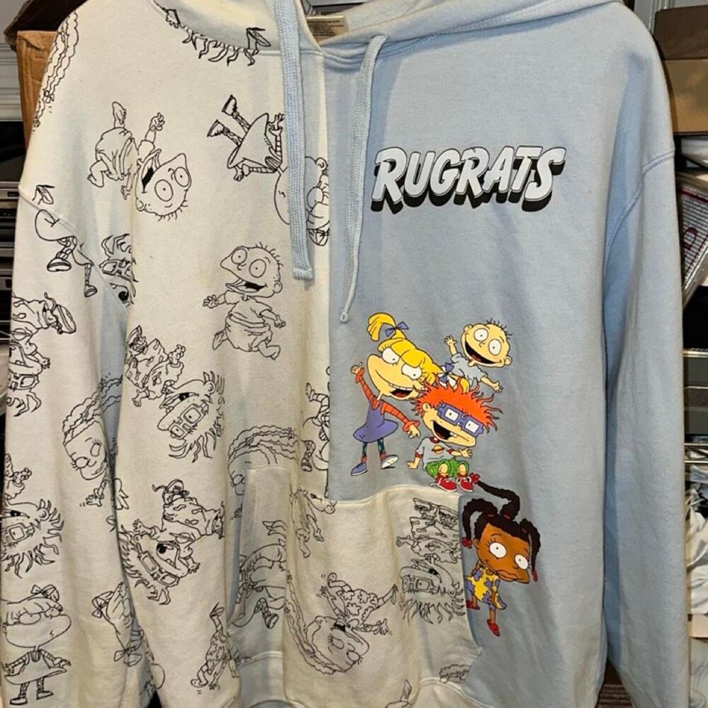 Nickelodeon Women's multi Hoodie Cartoon Blue Sweater XXL (19)